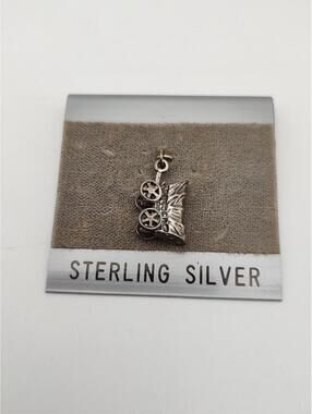 Vintage Sterling Silver Covered Wagon Charm NOS Western